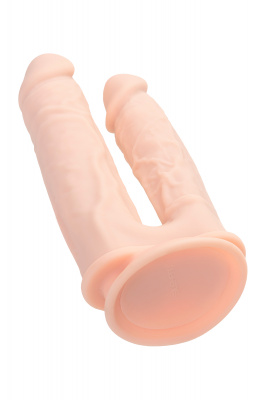 Фаллоимитатор для двойного проникновения RealStick Silicone Armie H, сайлекспан, телесный, 19 см арт. 9420014