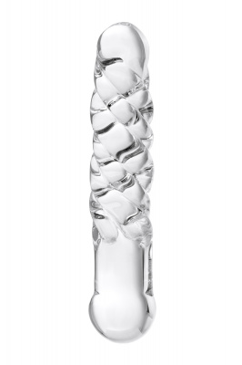 Двусторонний фаллоимитатор Sexus Glass, стекло, прозрачный, 16 см арт. 912122