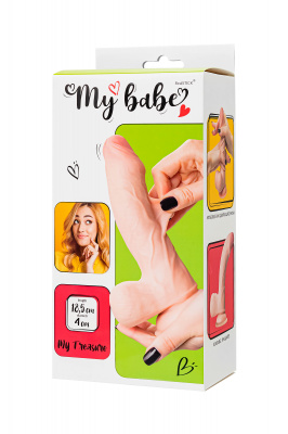 Реалистичный фаллоимитатор My Babe My Treasure, TPE, телесный, 18,5 см арт. 583008