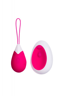Виброяйцо ToyFa A-toys Eggo с пультом ДУ, силикон, розовый, 6 см арт. 764003
