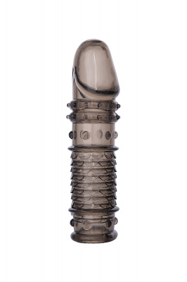 Насадка ToyFa XLover, для увеличения размера,TPE, черная прозрачная,  13,5 см арт. 748015