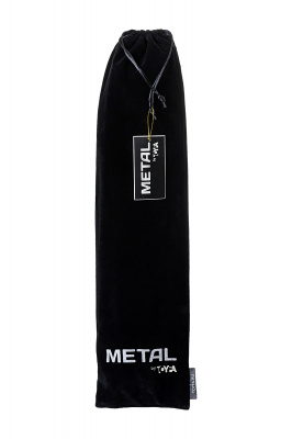 Анальная втулка Metal by TOYFA с бело-фиолетовым хвостом, металл, серебристый, 45 см, Ø 2,7 см арт. 712027-S