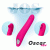 Стимулятор 2 в 1с пульсацией и ваккум-волновой стимуляцией JOS OSCA, силикон. розовый, 20.5 см.  арт.783023