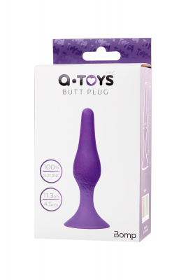 Анальная втулка TOYFA A-Toys  , Силикон, Фиолетовый, 11,3 см арт. 761302