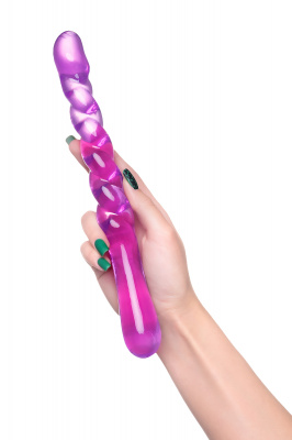Двусторонний фаллоимитатор A-Toys by TOYFA Tanza, TPE, фиолетовый, 27,5 см арт. 762009
