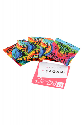 Презервативы Sagami, miracle fit, латекс, 18,5 см, 5,2 см, 5 шт. арт. 717/1