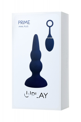 Анальная вибровтулка O'Play Prime с пультом ДУ, силикон, синий, 12 см. арт. 221002