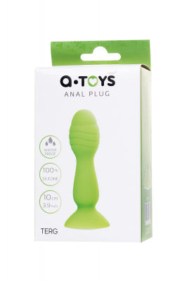 Анальная втулка A-Toys by TOYFA Terg, силикон, зеленый, 10 см арт. 761325