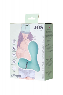 Вакуумный стимулятор клитора с язычком JOS DINGO, силикон, голубой, 9,5 см арт. 783028