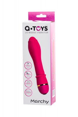 Нереалистичный вибратор A-Toys by TOYFA Marchy, 20 режимов вибрации, силикон, розовый, 16,6 см, Ø 3, арт. 761053