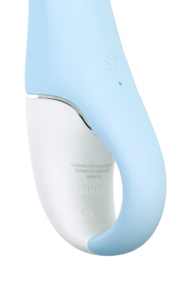 Нереалистичный вибратор Satisfyer Air Pump Vibrator 5, силикон, голубой,  см. арт. J2018-252