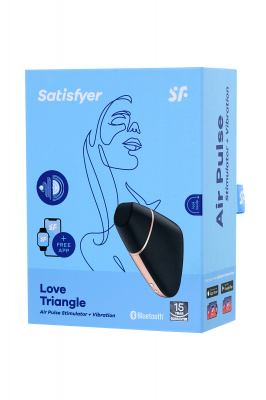 Вакуум-волновой бесконтактный стимулятор клитора Satisfyer Love Triangle,ABS пластик+силикон, Черный арт. J2018-57-1