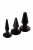 Набор втулок анальных Seven Creations, 3 шт, TPR, черные арт. 19-54BLK-BX