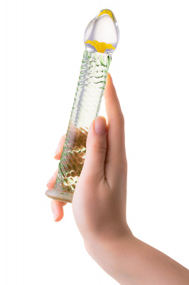 Нереалистичный фаллоимитатор Sexus Glass, стекло, прозрачный, 16,5 см арт. 912182