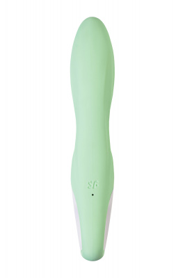 Нереалистичный вибратор Satisfyer Air Pump Bunny 5, силикон, зеленый, 15 см. арт. J2018-257