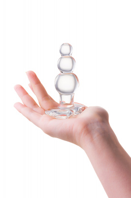 Анальная втулка Sexus Glass, стекло, прозрачная, 10,5 см, Ø 3,5 см арт. 912178