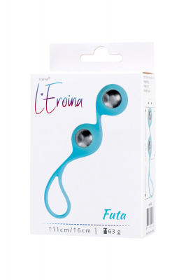 Вагинальные шарики L'EROINA by TOYFA Futa, силиконовые, голубой, Ø 1,9 см, 64 г арт. 564008