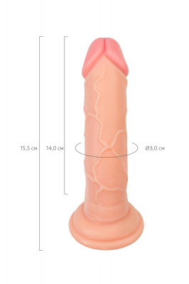 Реалистичный фаллоимитатор RealStick Nude Gib, PVC, телесный, 15,5 см арт. 582018