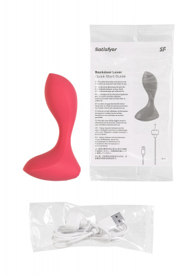 Анальная вибровтулка Satisfyer Backdoor Lover, красная, 11,2 см арт. J2018-112-2