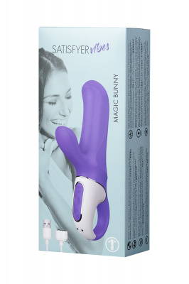 Нереалистичный вибратор Satisfyer Vibes Magic Bunny, силикон, фиолетовый, 17,7 см. арт. EE73-826-1017