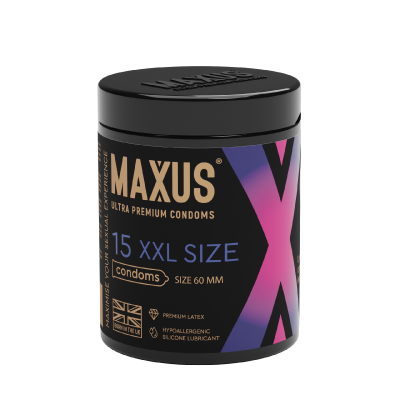 ПРЕЗЕРВАТИВЫ MAXUS XXL № 15 X-EDITION (гладкие, увеличенные) в кейсе арт. 0901-081