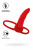 Насадка на пенис для двойного проникновения Black&Red by TOYFA , силикон, красный, 16,5 см арт. 901414-9