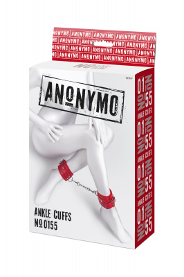 Поножи Anonymo #0155, PU кожа, красные, 27 см арт. 310155