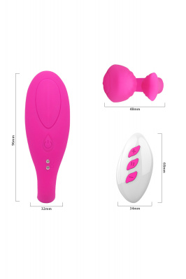 Вибратор для пар A-Toys by TOYFA Dolphy, силикон, розовый, 9,6 см арт. 767001