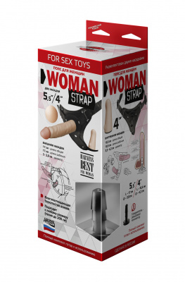 Страпон LoveToy с поясом Harness, с 2 насадками, реалистичный, neoskin, 18 см арт. 837103
