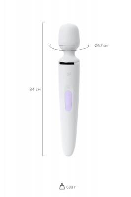 Нереалистичный вибратор Satisfyer Woman Wand, ABS пластик, белый, 34 см. арт. J2018-47-2