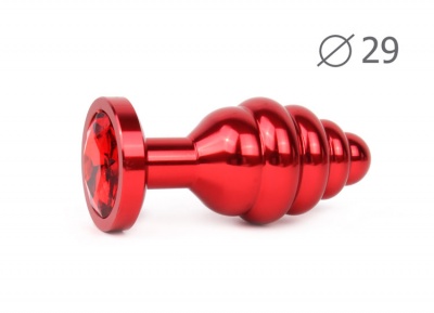 Втулка анальная RED PLUG SMALL (красная), L 71 мм D 29 мм, вес 60г, цвет кристал арт. AR-16-S