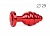 Втулка анальная RED PLUG SMALL (красная), L 71 мм D 29 мм, вес 60г, цвет кристал арт. AR-16-S