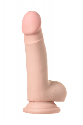 Реалистичный вибратор TOYFA RealStick Elite Vibro, TPR, телесный, 10 режимов вибрации, 18,5 см арт. 987004