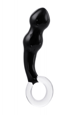 Стимулятор простаты Sexus Glass, стекло, чёрный, 17 см арт. 912238