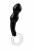 Стимулятор простаты Sexus Glass, стекло, чёрный, 17 см арт. 912238