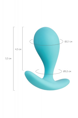 Анальная втулка ToDo by Toyfa Blob, водонепроницаемая, силикон, мятная, 5,5 см, Ø 2,1 см арт. 357020