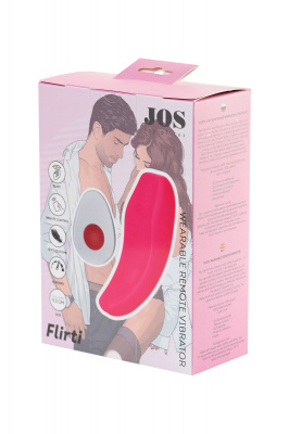 Клиторальный вибратор в трусики JOS FLIRTY, силикон, розовый, 9,3 см арт. 782022