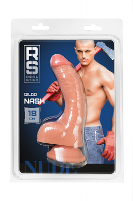 Реалистичный фаллоимитатор RealStick Nude Nash, PVC, телесный, 18 см арт. 582022