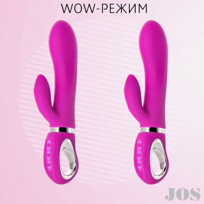 Вибратор с клиторальным стимулятором JOS JOLY, с WOW-режимом, силикон, фуксия, 19,6 см арт. 783005