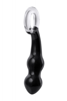 Стимулятор простаты Sexus Glass, стекло, чёрный, 17 см арт. 912238
