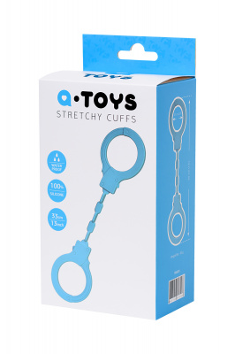 Силиконовые наручники A-Toys by TOYFA, силикон, голубые, 33 см арт. 766001