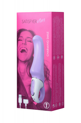 Нереалистичный вибратор Satisfyer Vibes Charming Smile, силикон, фиолетовый, 18,7 см. арт. EE73-827-1017