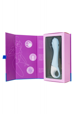 Нереалистичный вибратор Satisfyer Air Pump Vibrator 5, силикон, голубой,  см. арт. J2018-252